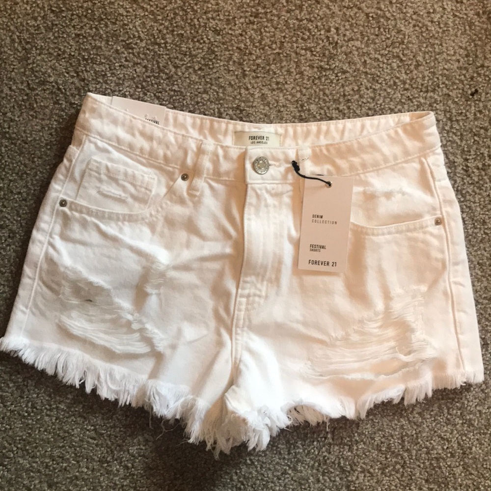Forever 21 Semi High-Waisted Festival Jean Shorts